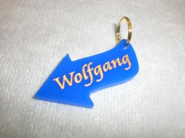 Pfeil Acrylanh&auml;nger (Bitte hier klicken um dieses Bild in seiner vollen Gr&ouml;&szlig;e zu betrachten)