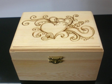 Gravur Holztruhe gross