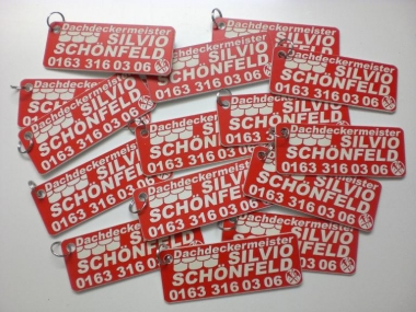 Schlüsselanhänger rotweiss (Bitte hier klicken um dieses Bild in seiner vollen Größe zu betrachten)